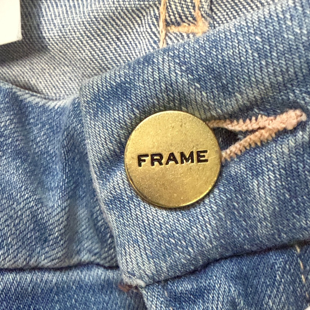 Frame Le Crop Mini Boot Mid-Rise Medium Blue Flare Jeans NEW - Picture 6 of 12